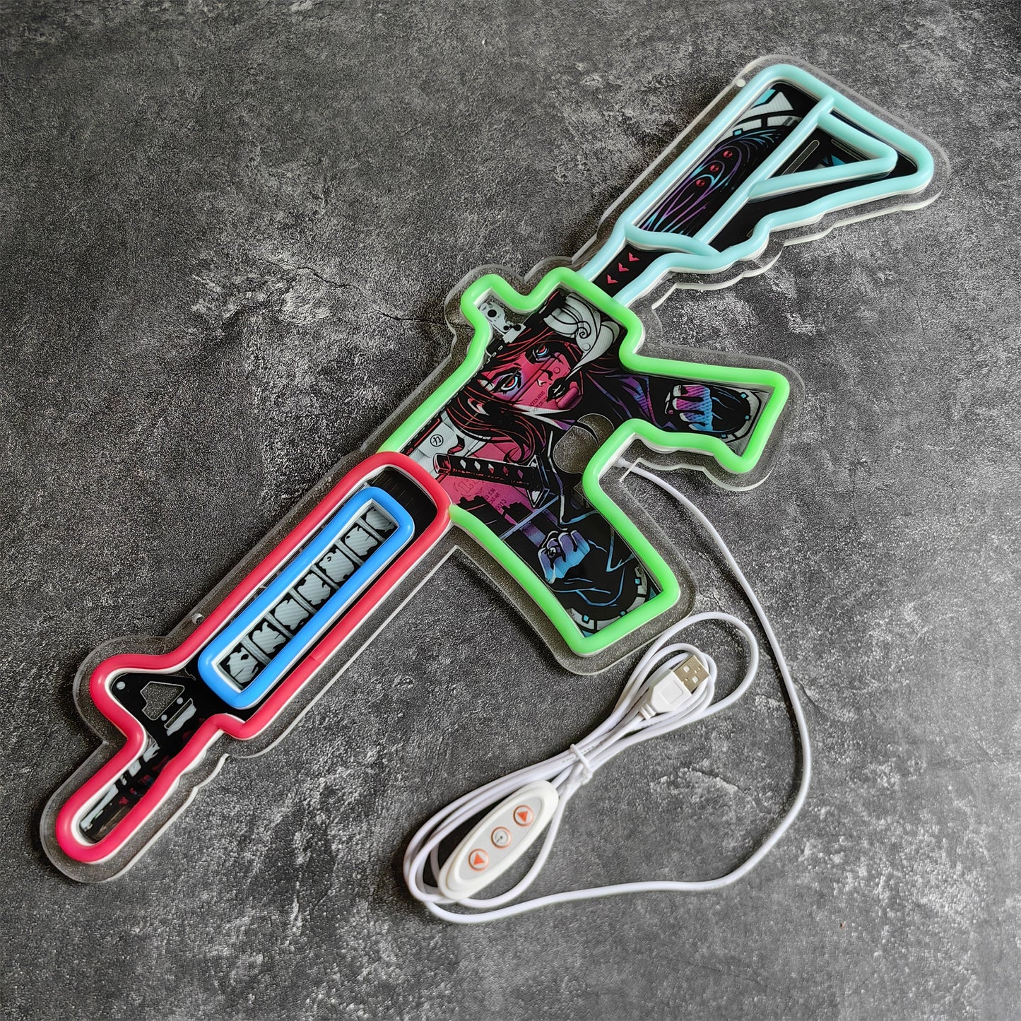 Customized CSGO M4A4 Neon Light Game Room Wall Decor