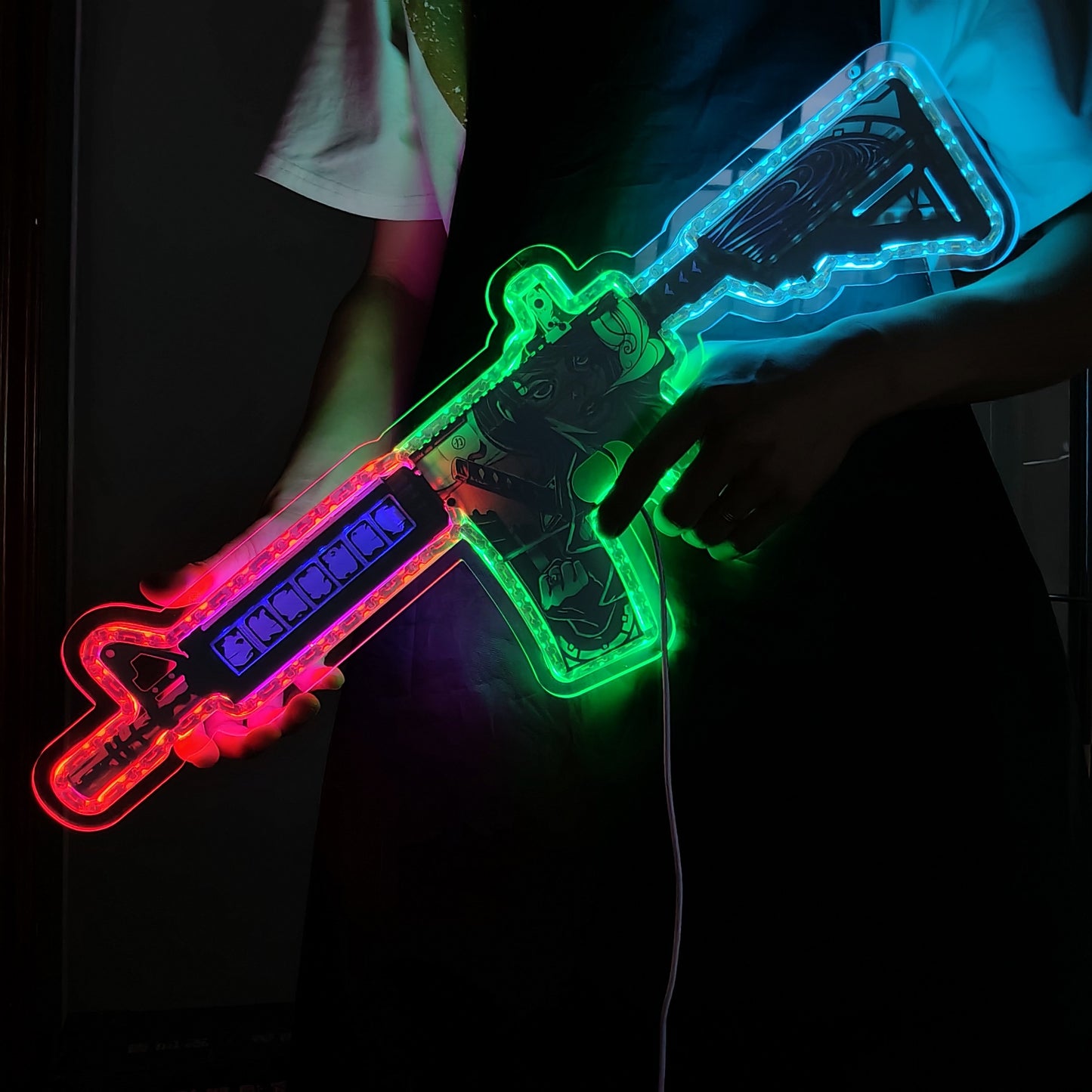 Customized CSGO M4A4 Neon Light Game Room Wall Decor