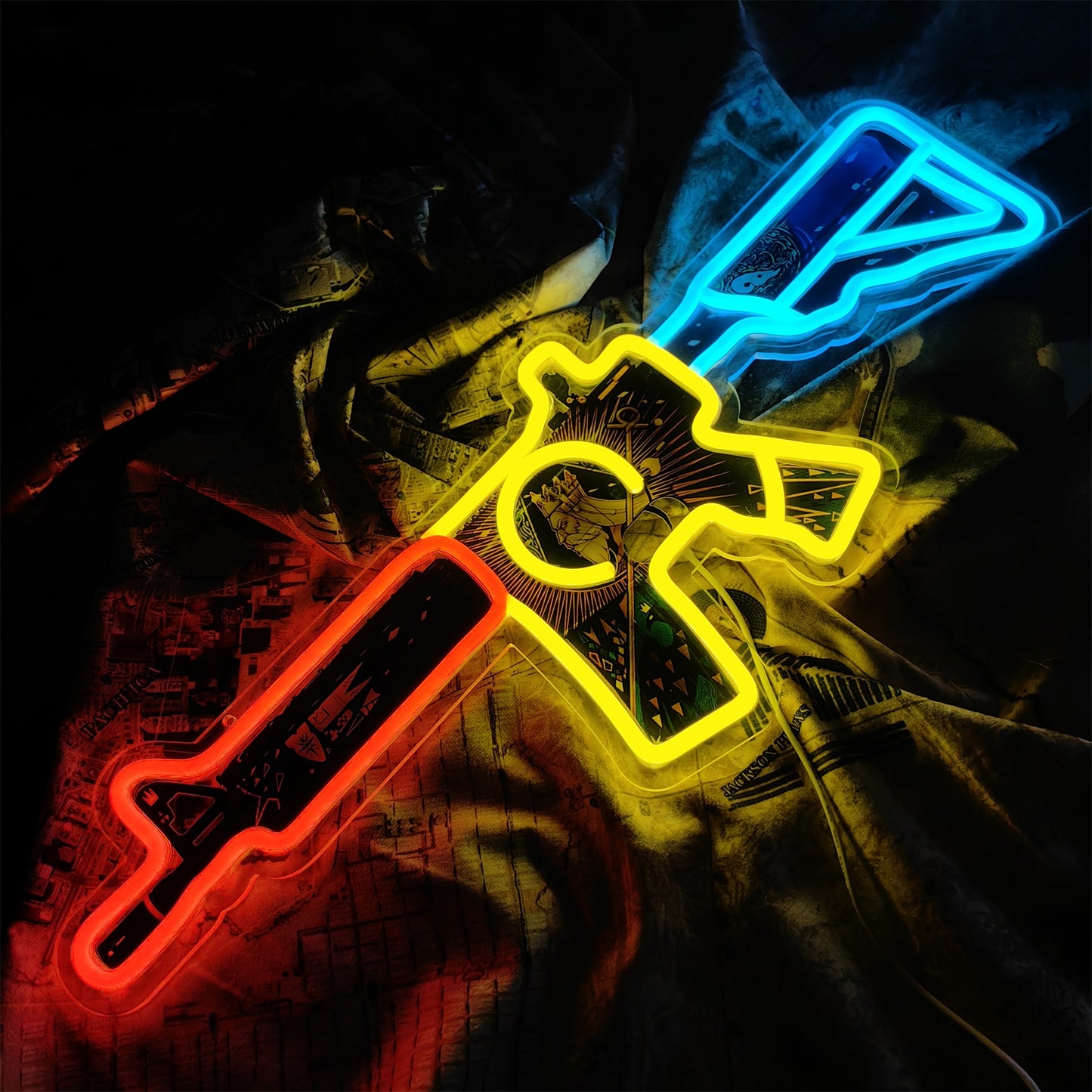 Customized CSGO M4A4 Neon Light Game Room Wall Decor