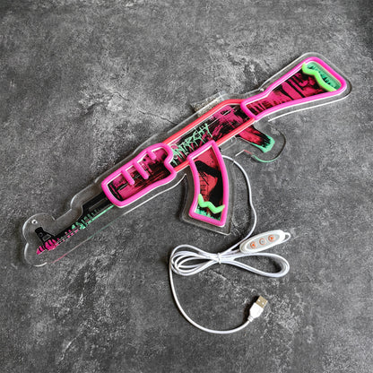 Customized AK47 Rare Skin Neon Light Game Room Decor