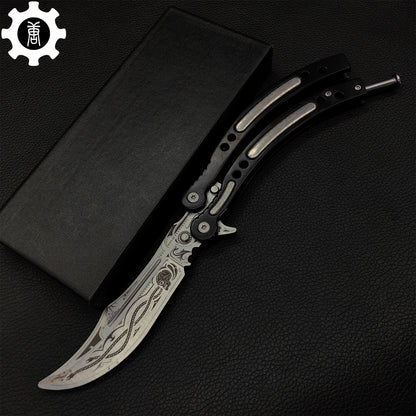 Cartel Balisong Metal Butterfly Knife Game Prop 