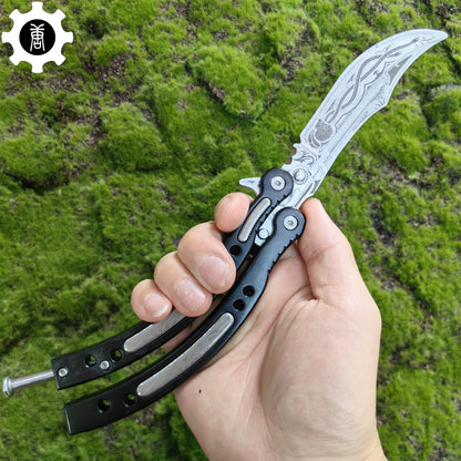 Cartel Balisong Metal Butterfly Knife Game Prop 