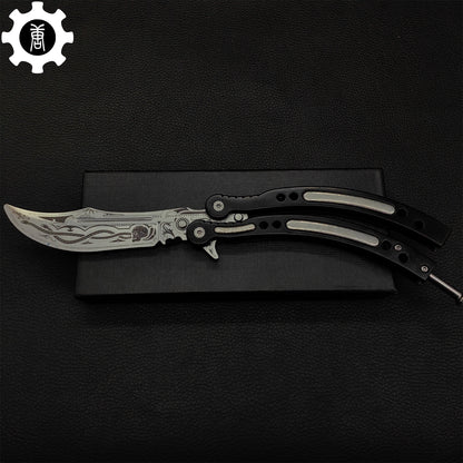 Cartel Balisong Metal Butterfly Knife Game Prop 