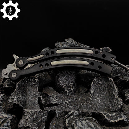 Cartel Balisong Metal Butterfly Knife Game Prop 