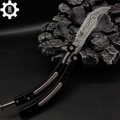 Cartel Balisong Metal Butterfly Knife Game Prop 
