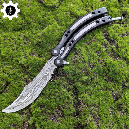 Cartel Balisong Metal Butterfly Knife Game Prop 