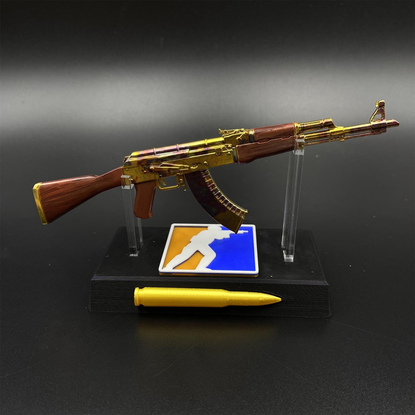 New Version AK47 Case Hardened Skin Metal Miniature For Collection