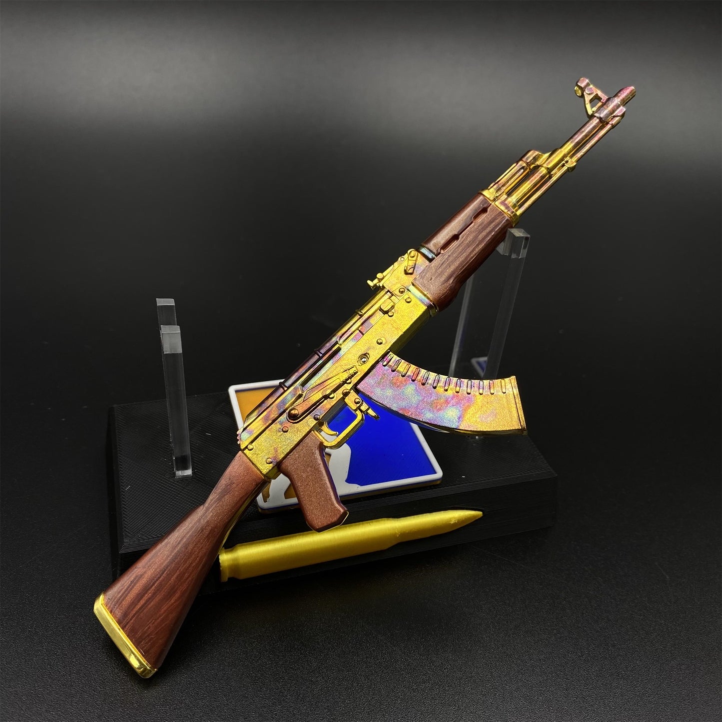 New Version AK47 Case Hardened Skin Metal Miniature For Collection