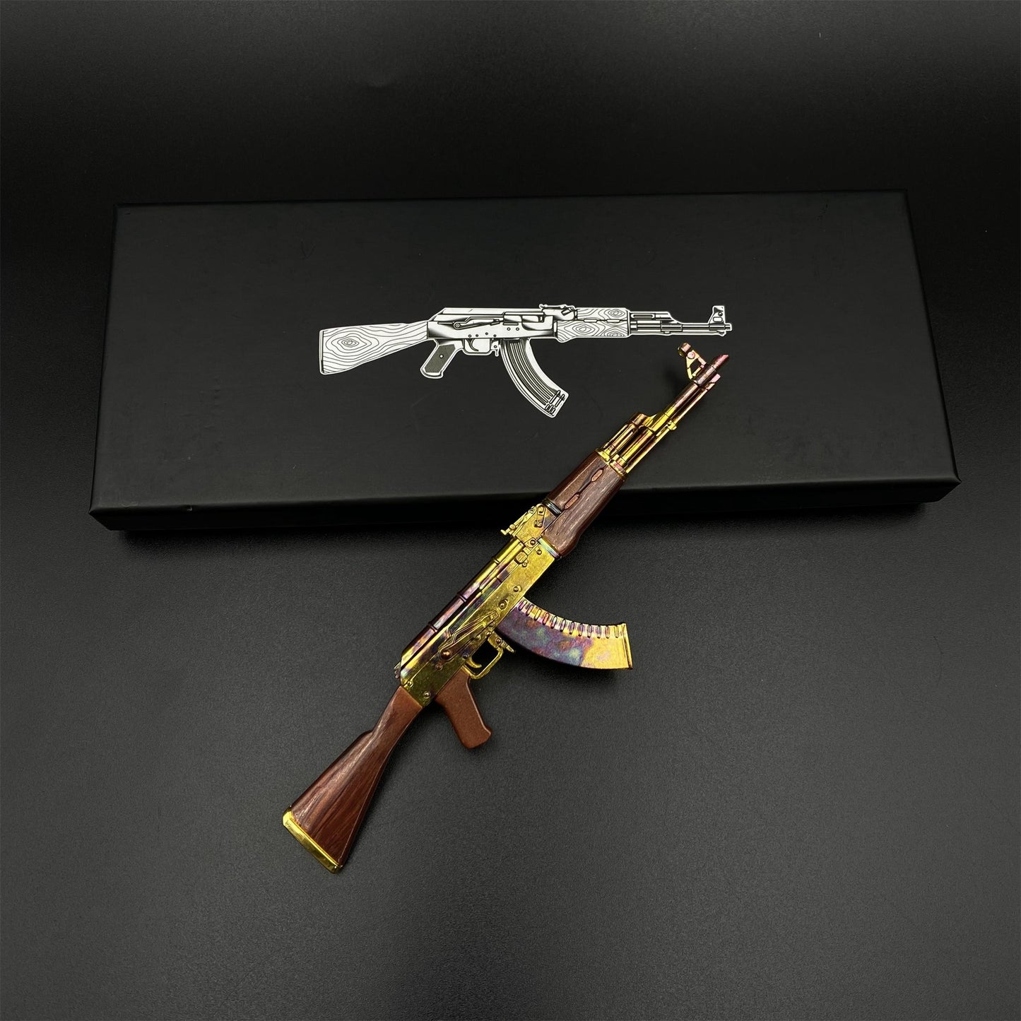 New Version AK47 Case Hardened Skin Metal Miniature For Collection