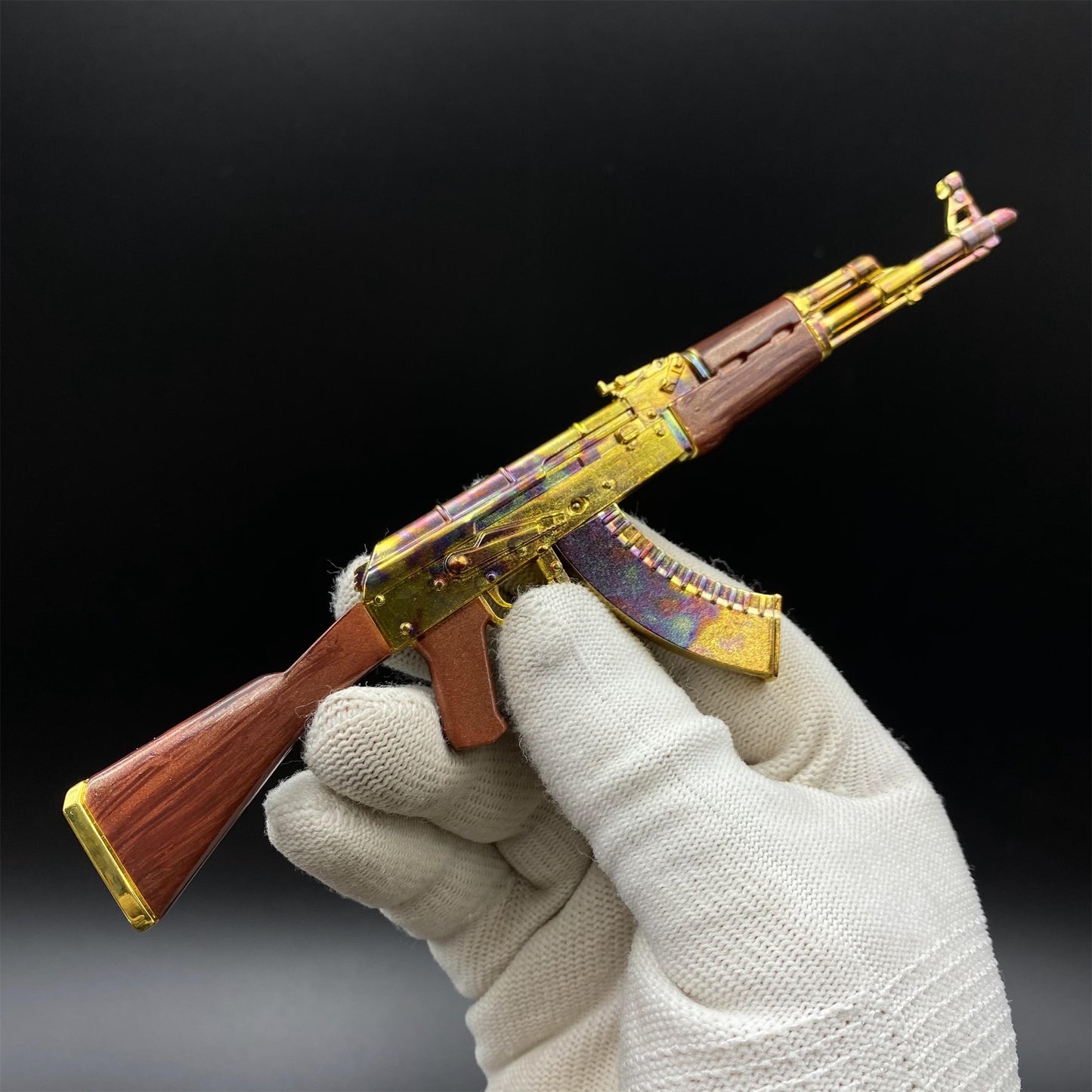New Version AK47 Case Hardened Skin Metal Miniature For Collection