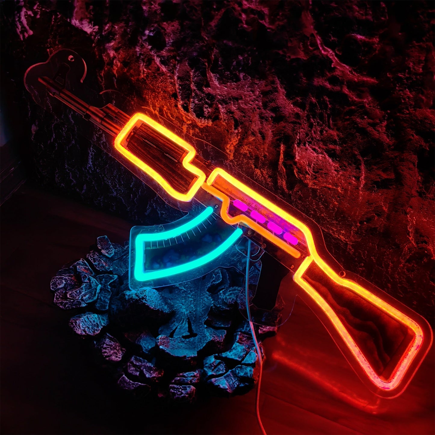 AK47 Case Hardened 3D Colorful Neno Night Lamp Wall Decor