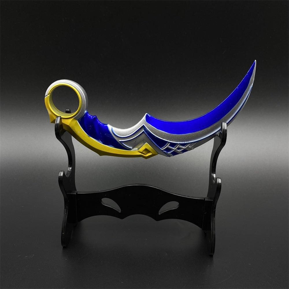 Celadon Dragon Charm Karambit Dull Blade Replica With Leather Sheath