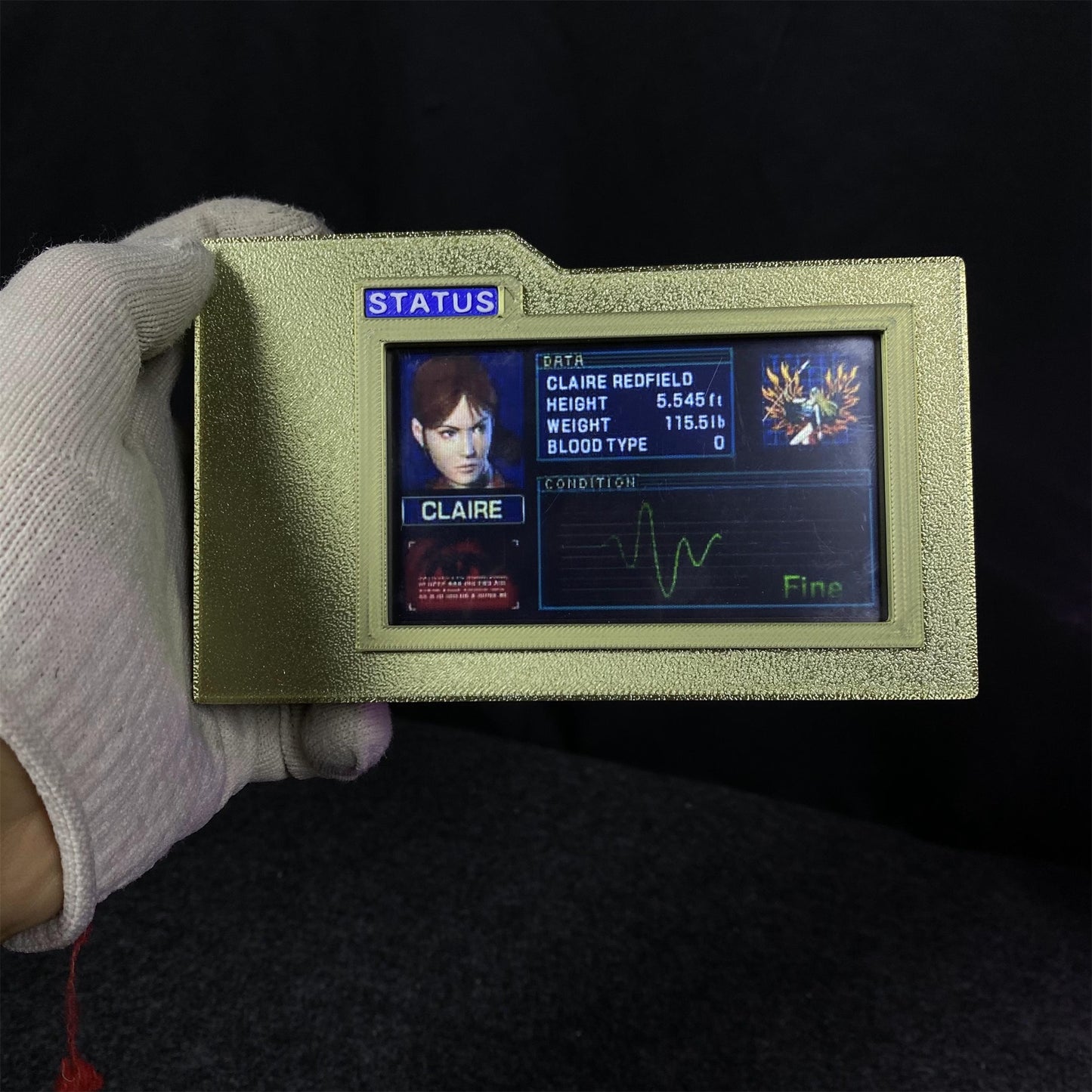 3D Printed Code Veronica Clarie Health Condition Bar Status Screen