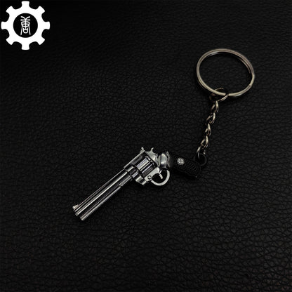 Mini Colt Python 357 Revolver Metal Keychain