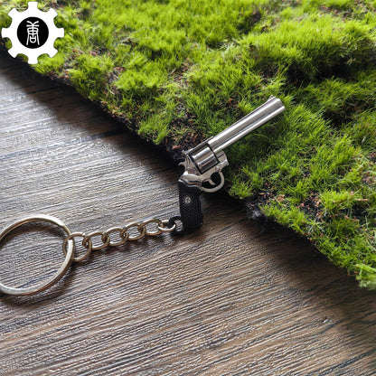 Mini Colt Python 357 Revolver Metal Keychain