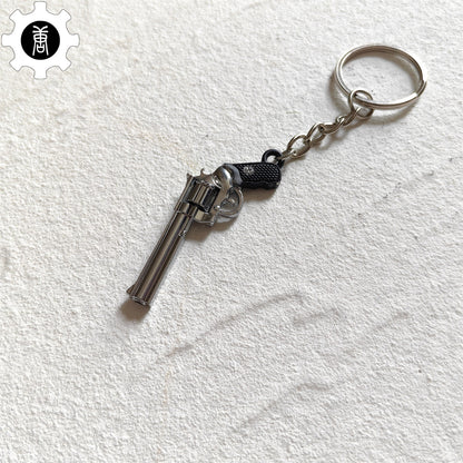 Mini Colt Python 357 Revolver Metal Keychain