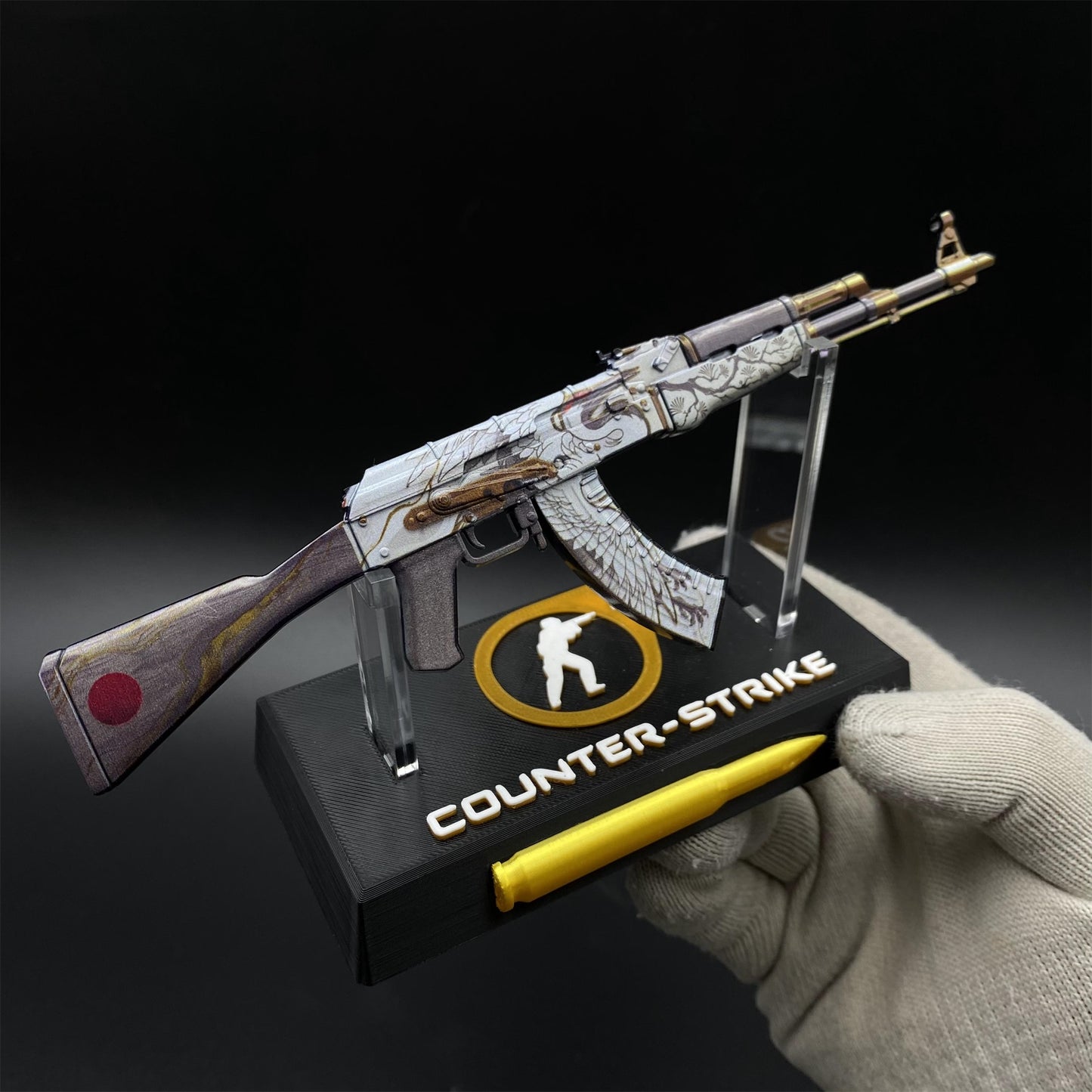 Tiny Gun AK47 Crane Flight Metal Miniature For Collection