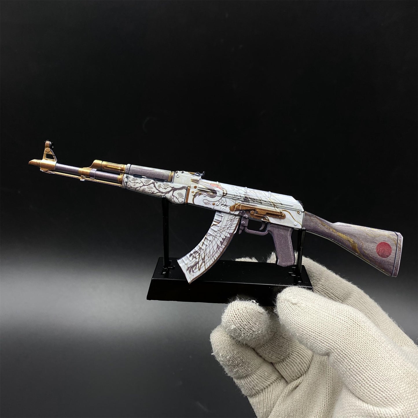Tiny Gun AK47 Crane Flight Metal Miniature For Collection