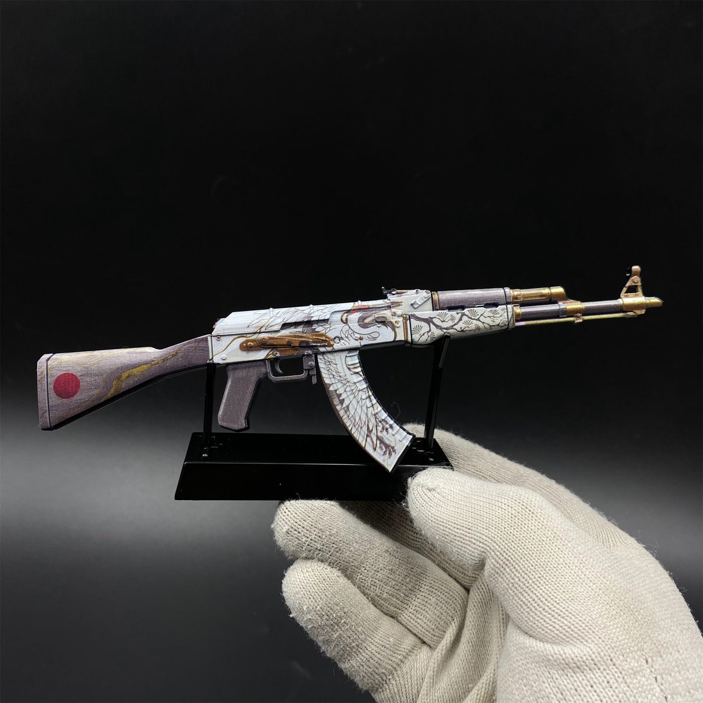 Tiny Gun AK47 Crane Flight Metal Miniature For Collection