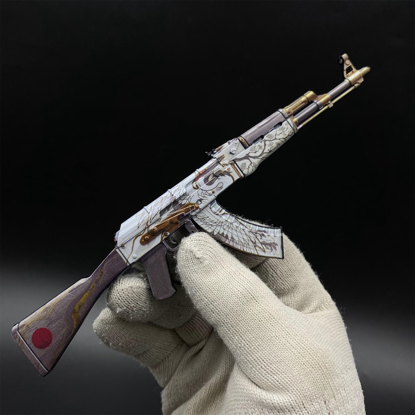 Tiny Gun AK47 Crane Flight Metal Miniature For Collection