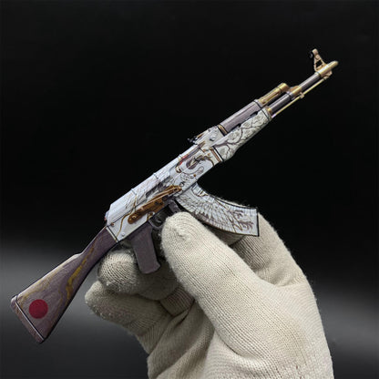 Tiny Gun AK47 Crane Flight Metal Miniature For Collection