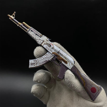 Tiny Gun AK47 Crane Flight Metal Miniature For Collection