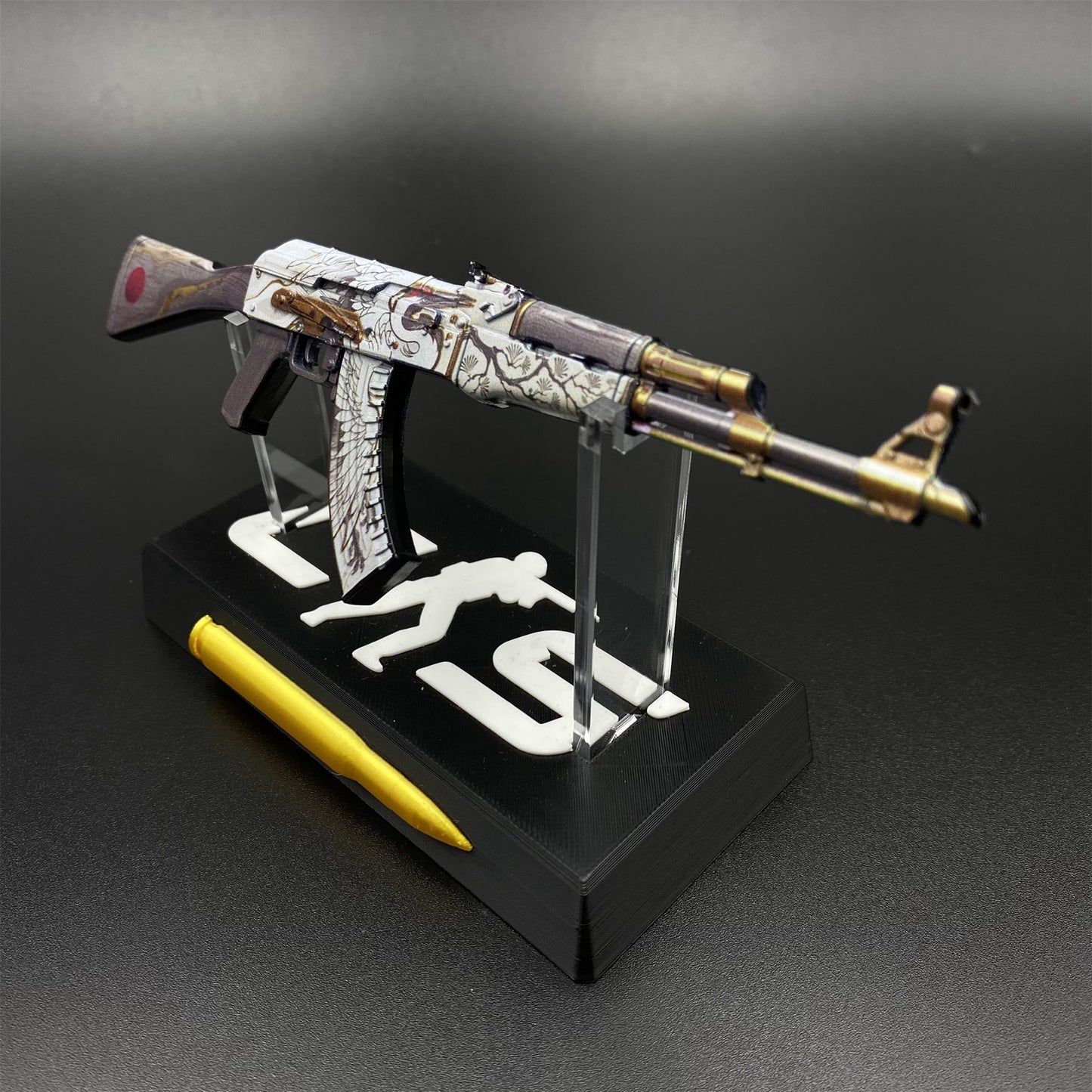 Tiny Gun AK47 Crane Flight Metal Miniature For Collection