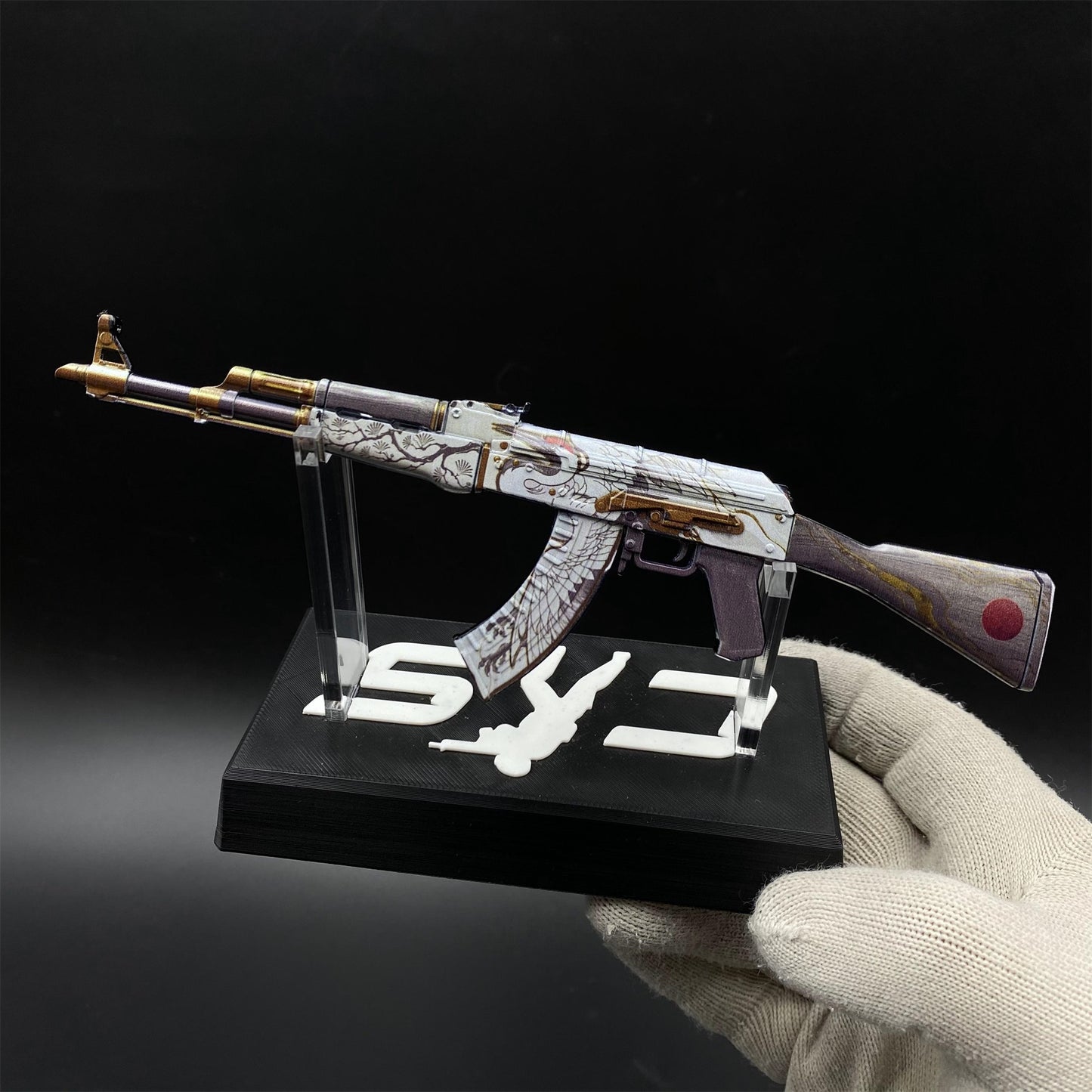 Tiny Gun AK47 Crane Flight Metal Miniature For Collection