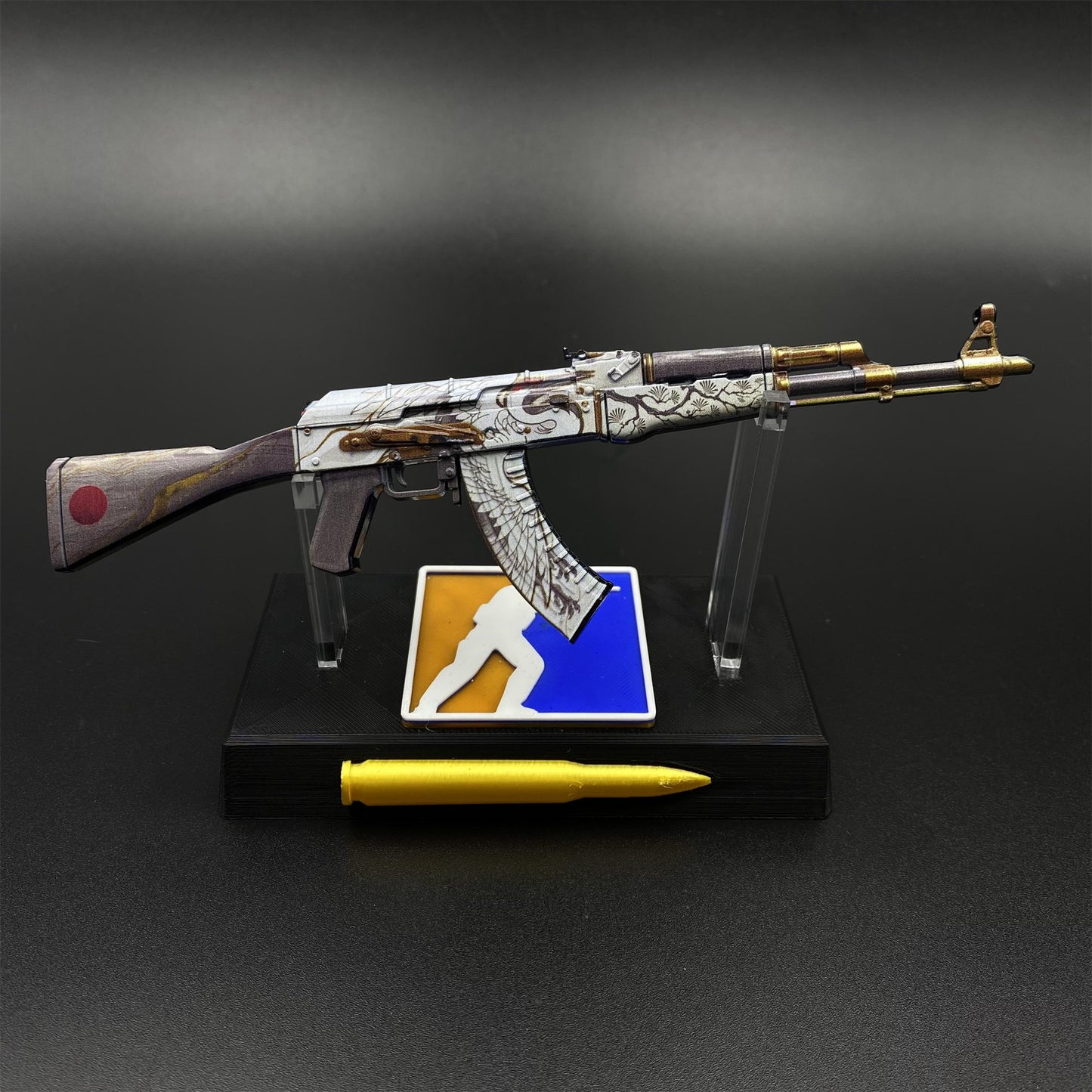 Tiny Gun AK47 Crane Flight Metal Miniature For Collection