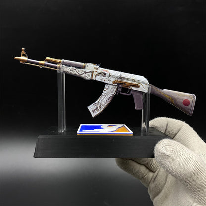 Tiny Gun AK47 Crane Flight Metal Miniature For Collection