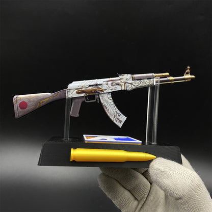 Tiny Gun AK47 Crane Flight Metal Miniature For Collection