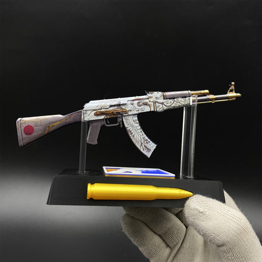 Tiny Gun AK47 Crane Flight Metal Miniature For Collection