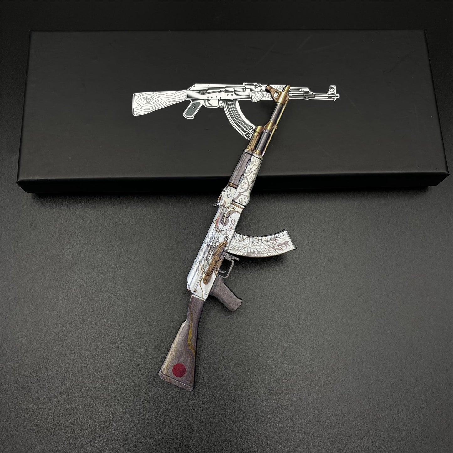 Tiny Gun AK47 Crane Flight Metal Miniature For Collection