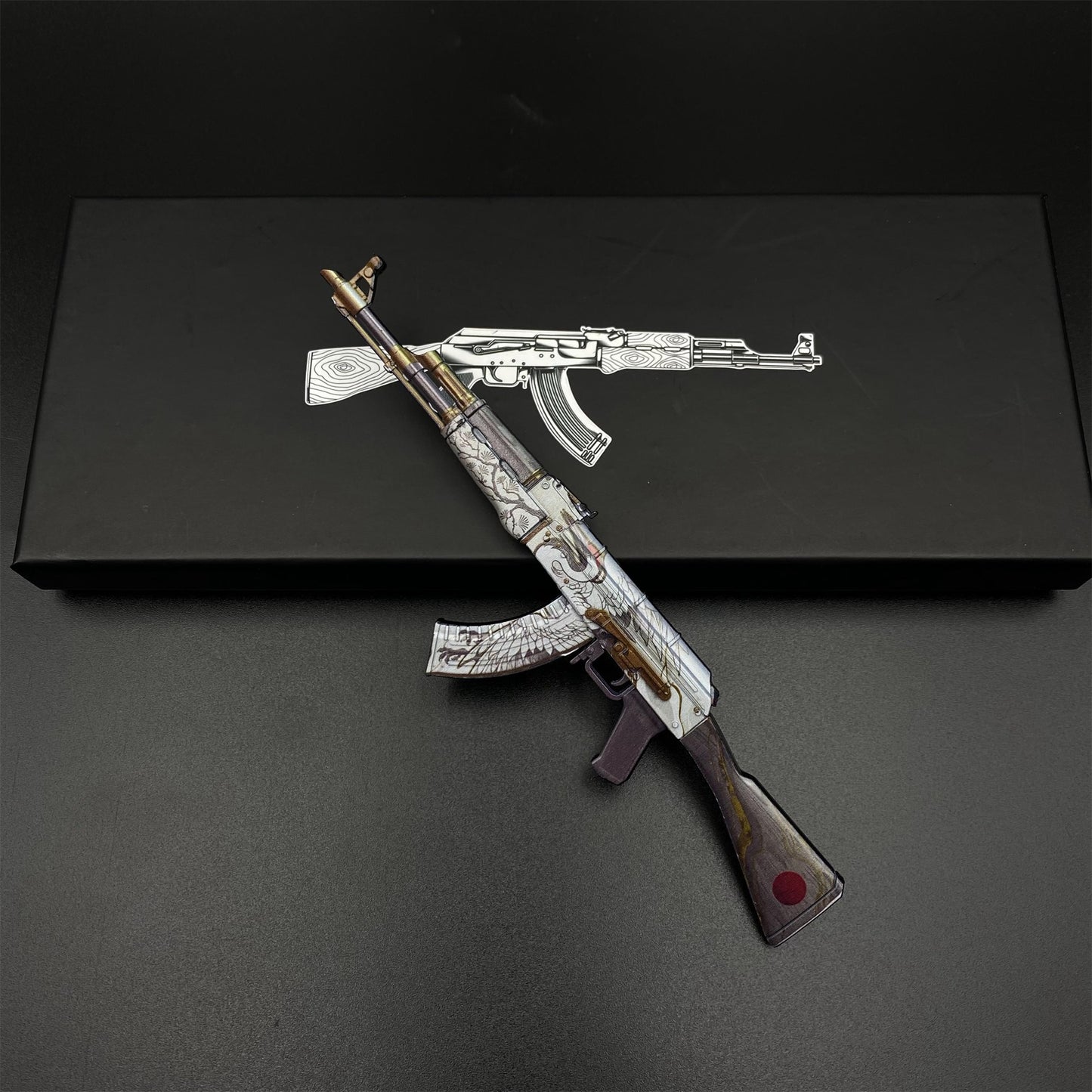 Tiny Gun AK47 Crane Flight Metal Miniature For Collection