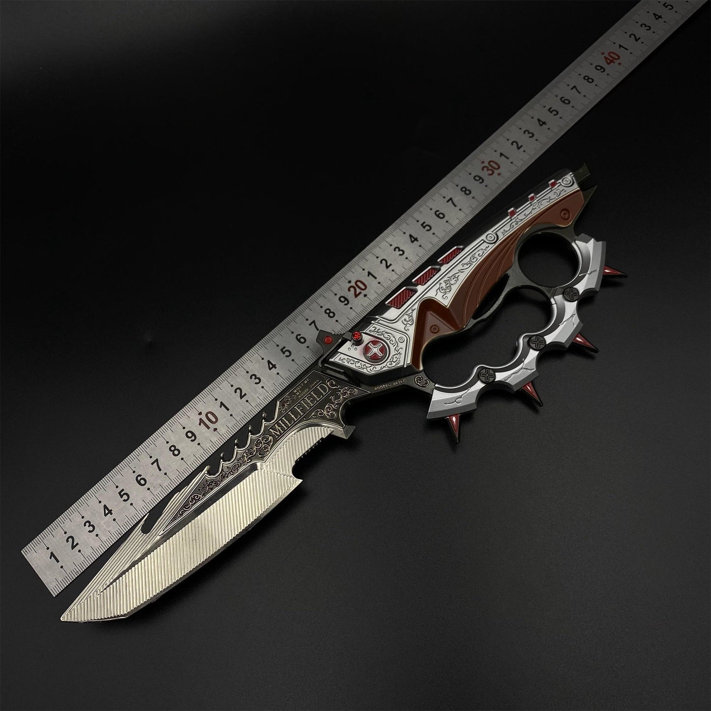 Full Scale Delta Force Creed Knife Metal Replica 33CM/13" - Blunt Blade Prop
