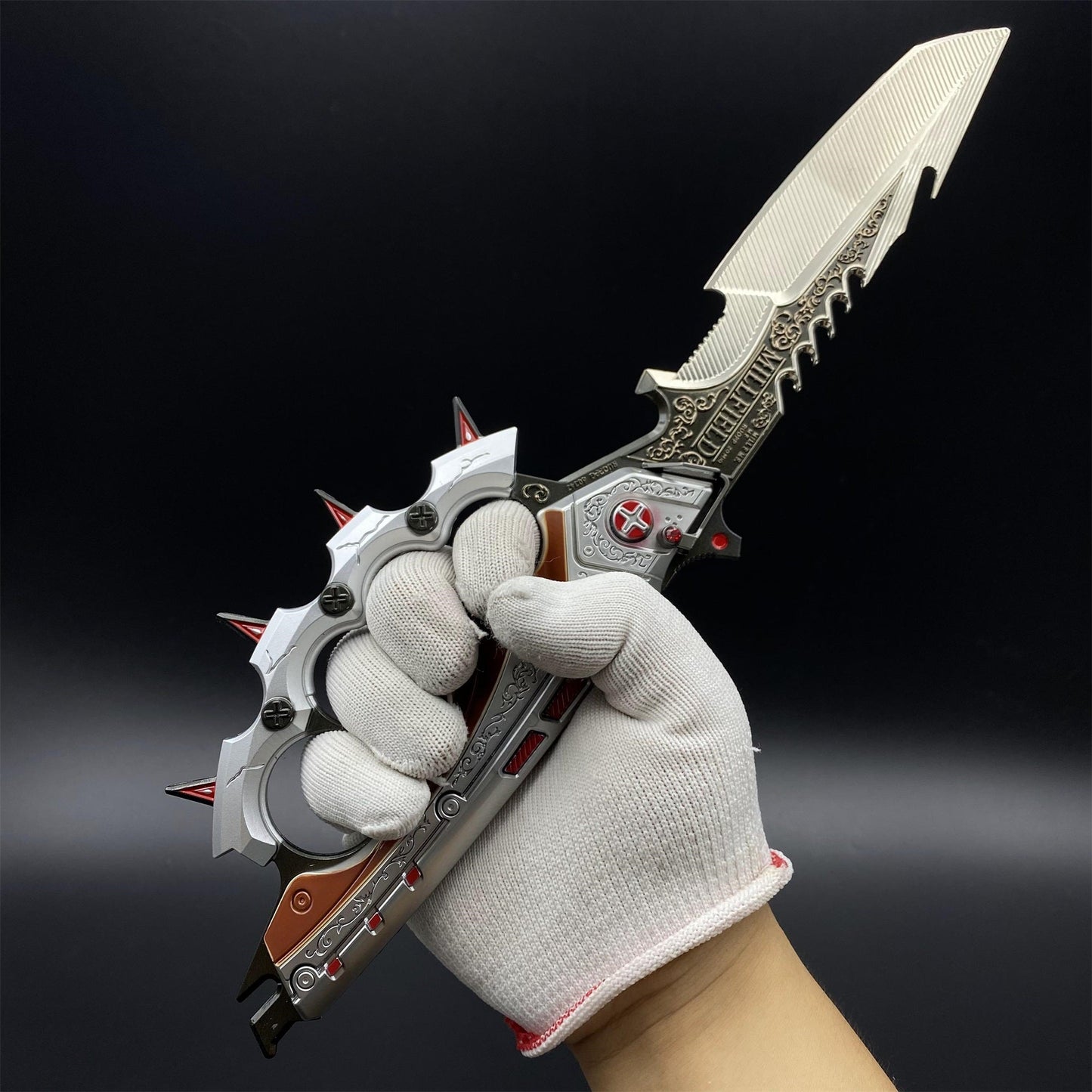 Full Scale Delta Force Creed Knife Metal Replica 33CM/13" - Blunt Blade Prop