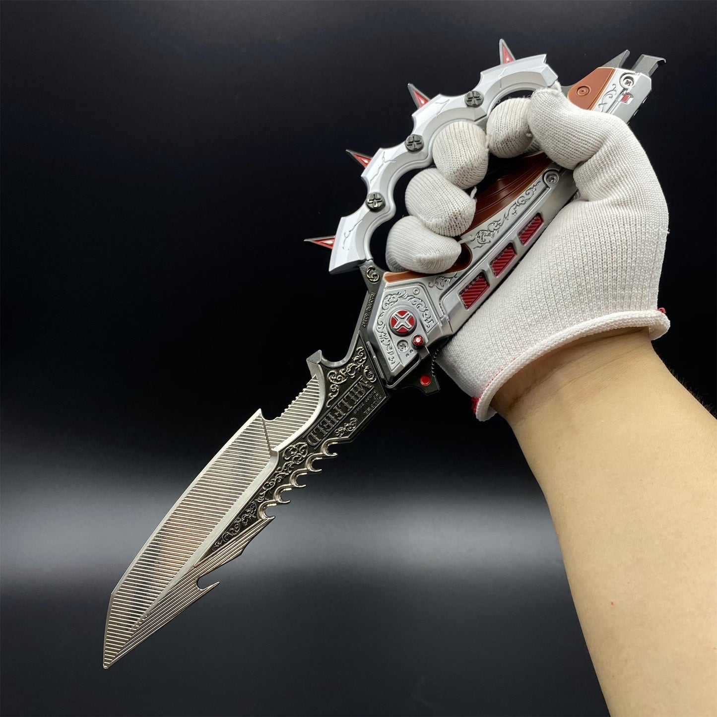 Full Scale Delta Force Creed Knife Metal Replica 33CM/13" - Blunt Blade Prop