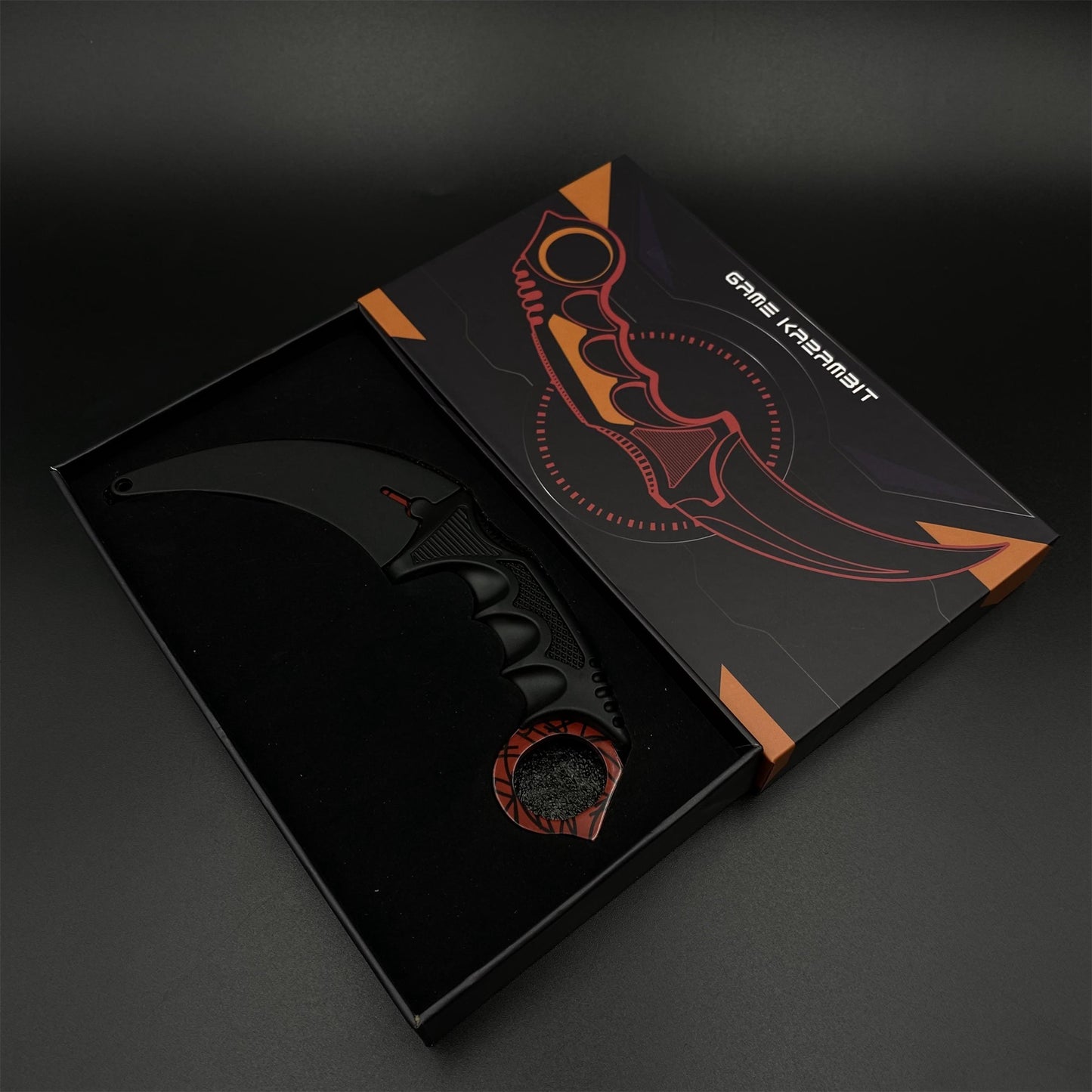 Game Karambit Crimson Web Skin Replica Dull Blade Trainer Knife For Collection