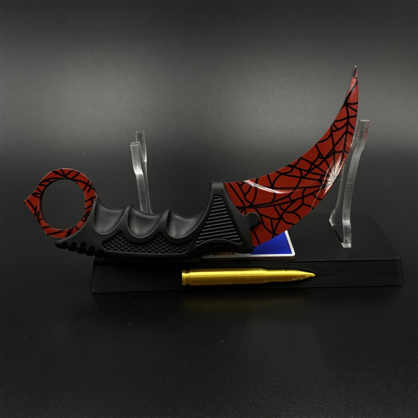 Game Karambit Crimson Web Skin Replica Dull Blade Trainer Knife For Collection