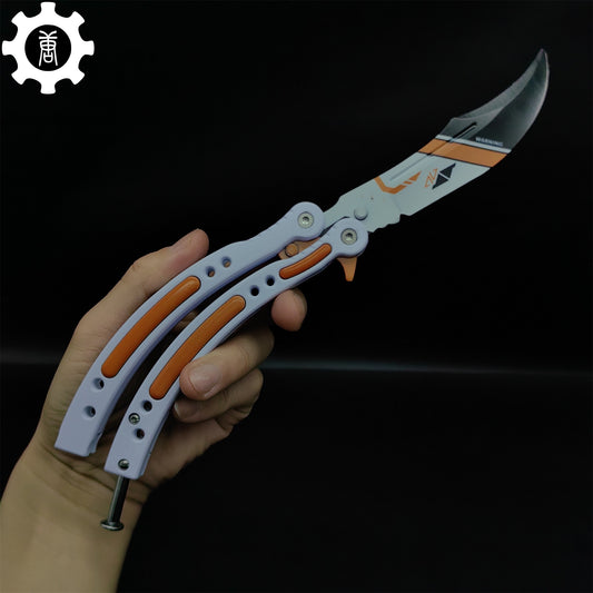 Asiimov Butterfly Knife Balisong Trainer Game Prop