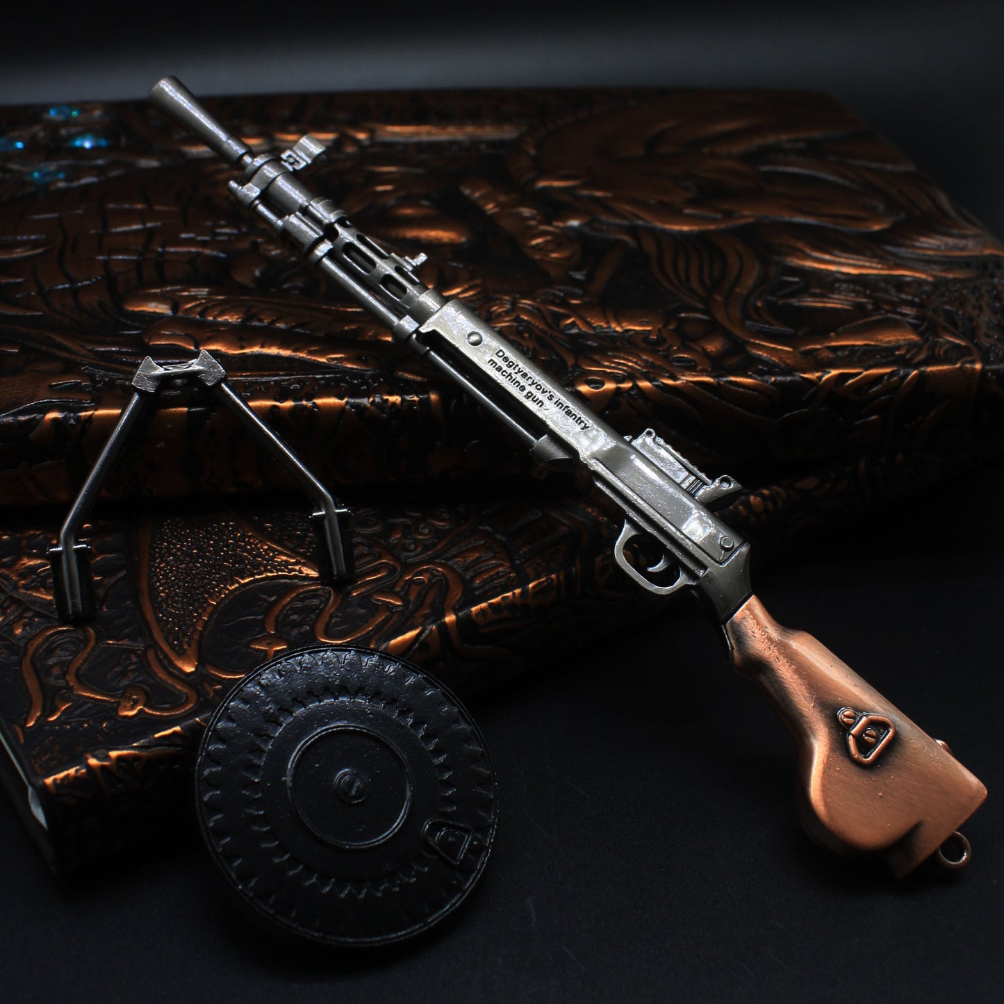 DP-28 Metal Miniature Degtyaryov Light Machine Gun  17CM/6.7"