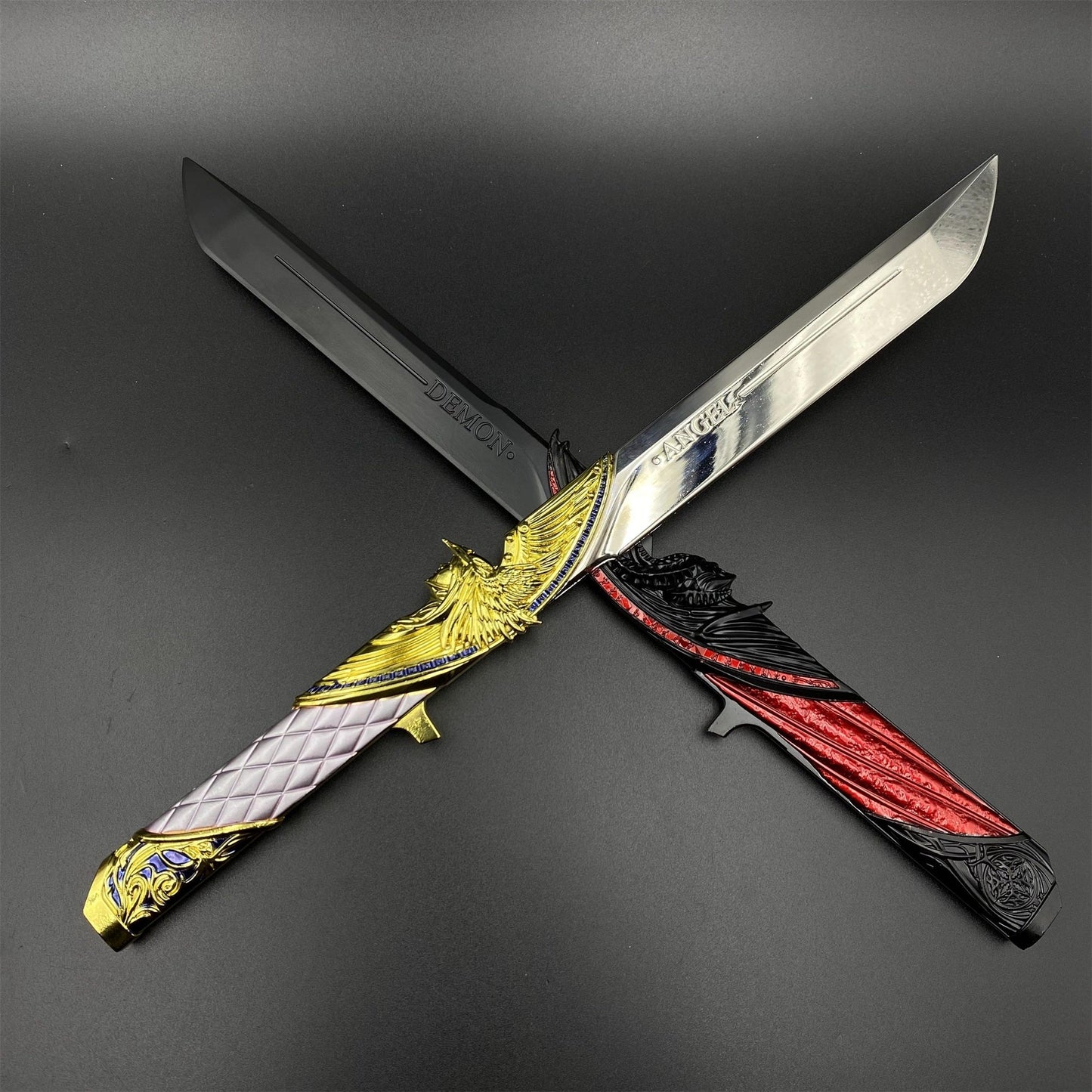Delta Action Dark Star Angel & Demon Twin Knives Replica 35CM/13.8"- Dull Blade Collectibles