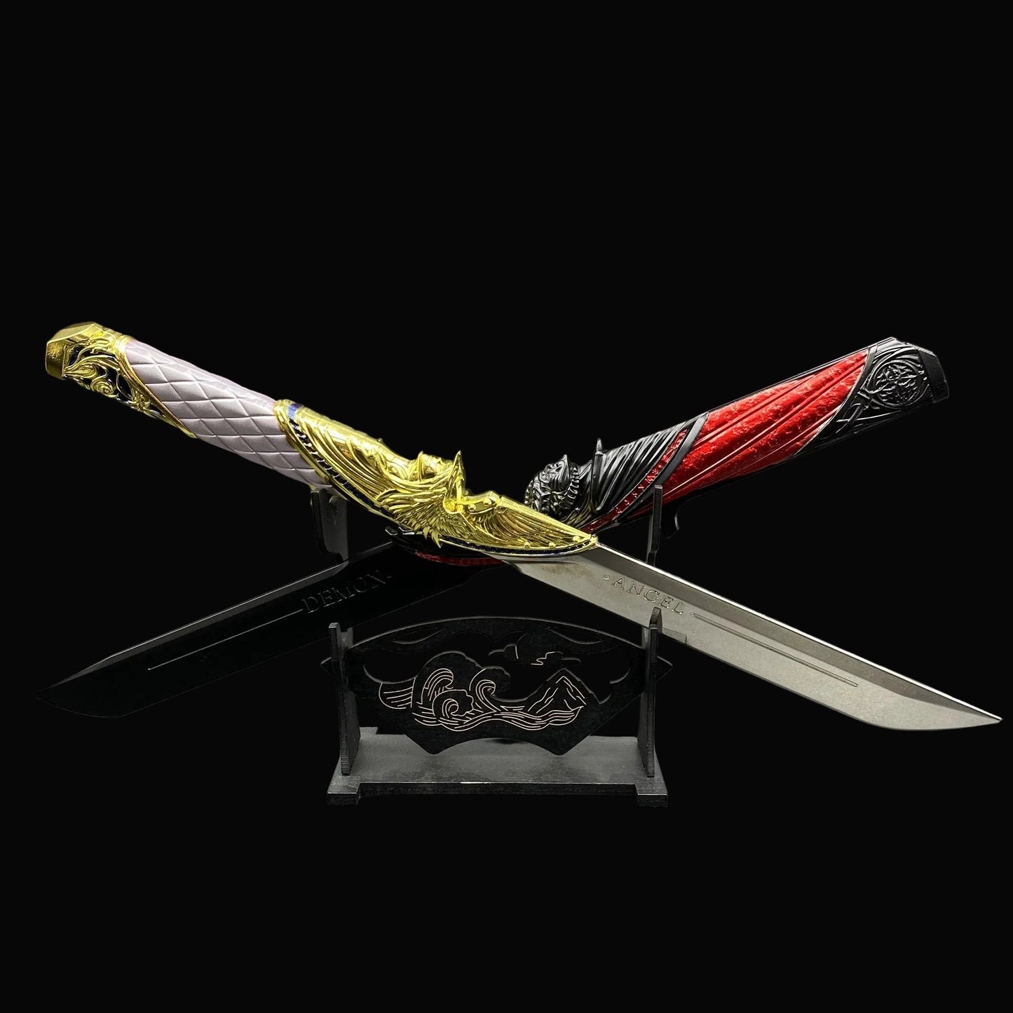 Delta Action Dark Star Angel & Demon Twin Knives Replica 35CM/13.8"- Dull Blade Collectibles