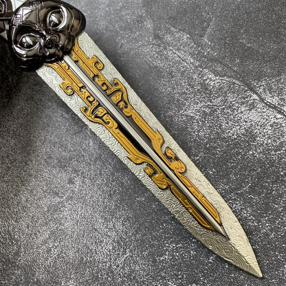 D-force Hackclaw Inky Reflections Throwing Knife Metal Replica