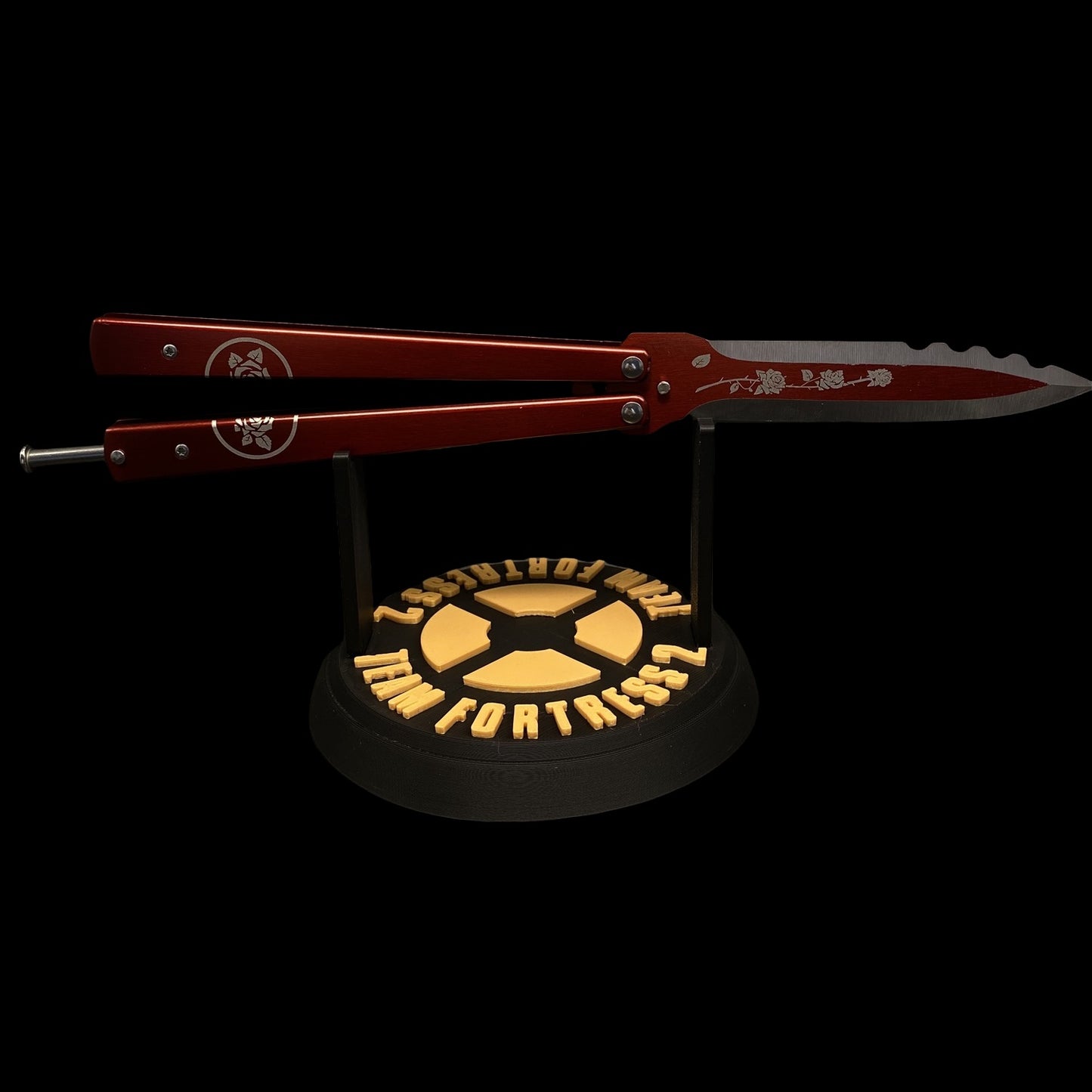 3D Printing TF2 Spy Black Rose Balisong Display Holder