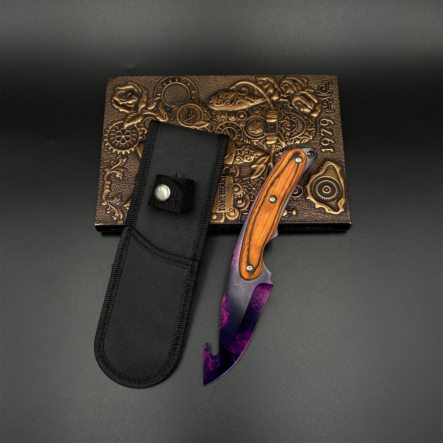 420 Steel CS Doppler Gut Knife Outdoor Camping Knife For Collection