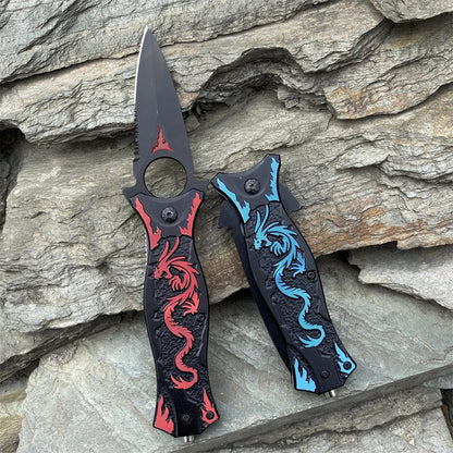 Dragon Totem Skeleton Folding Knife