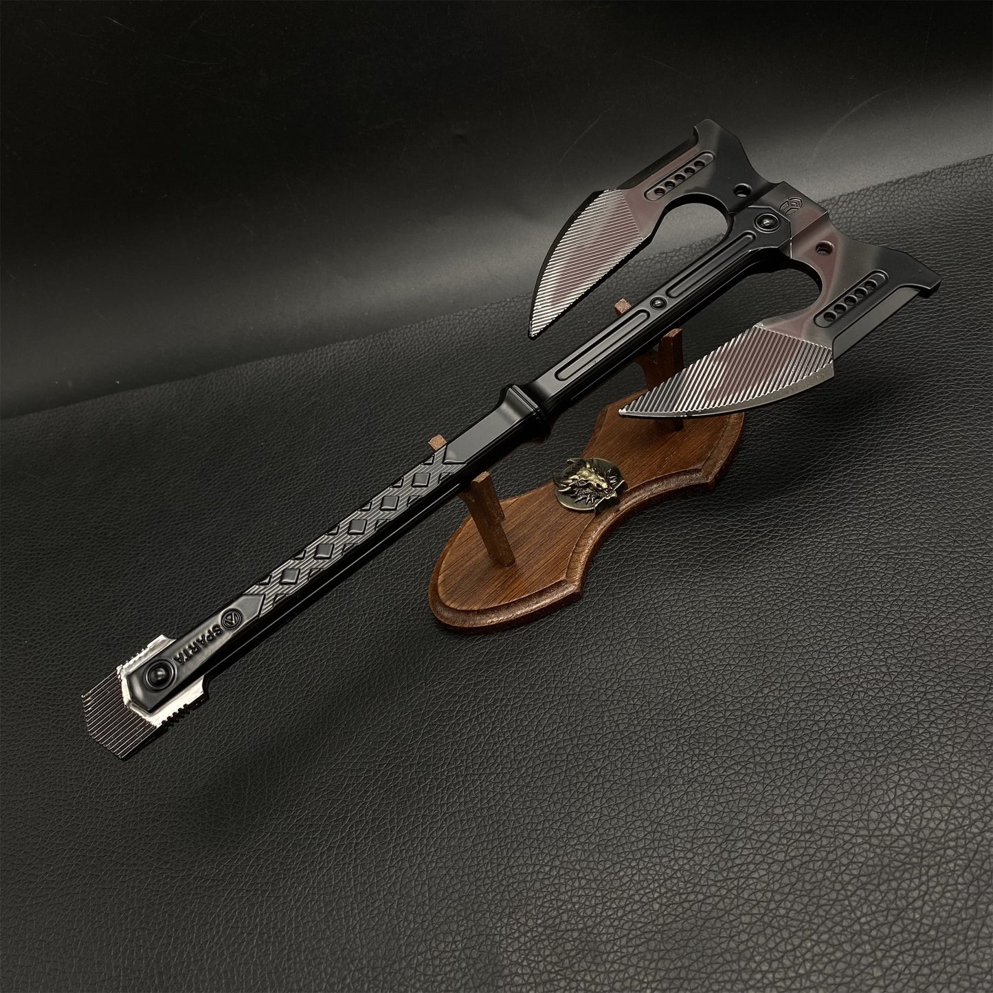 Unyielding Fury Dual-Bladed Battle Axe Metal Replica