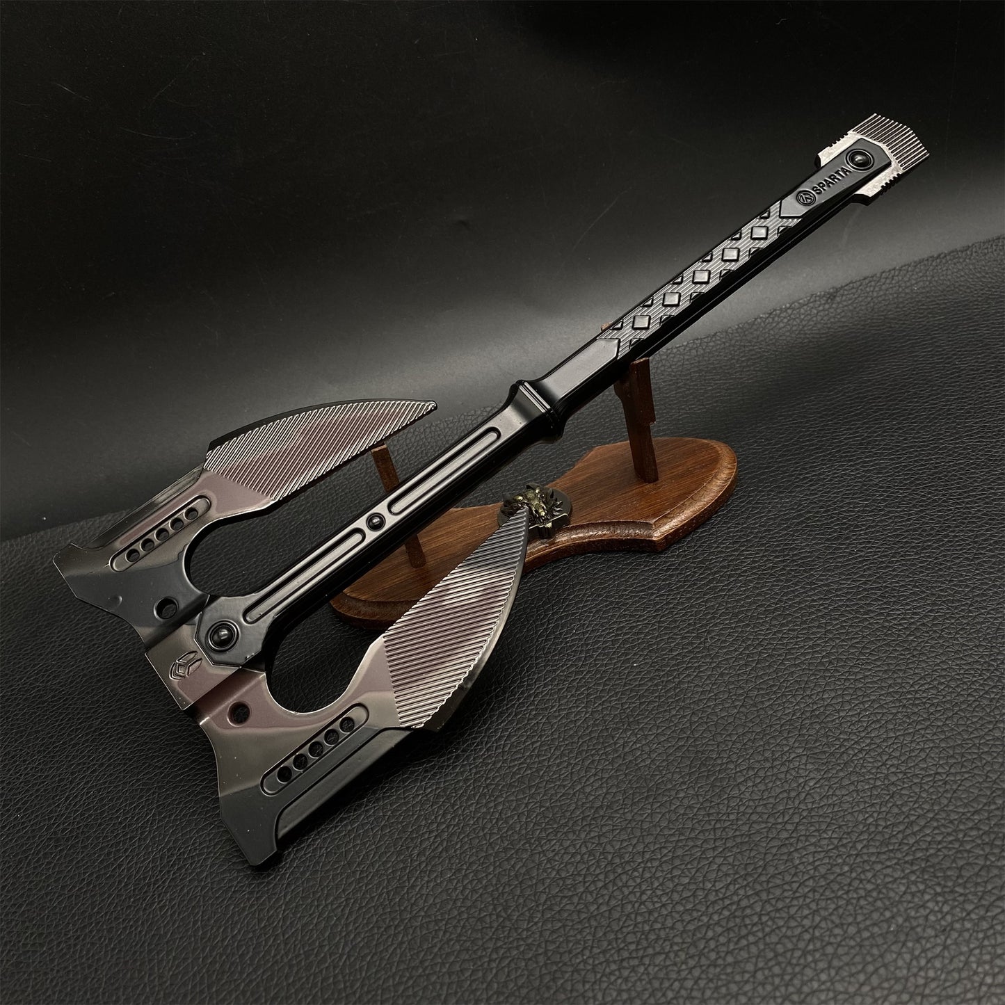 Unyielding Fury Dual-Bladed Battle Axe Metal Replica