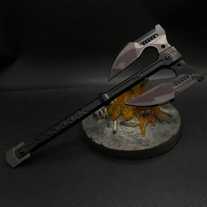 Unyielding Fury Dual-Bladed Battle Axe Metal Replica